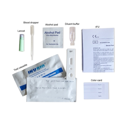 Ce İşareti Anemi Evde Test Kiti Kendi Kendine Test Serum Ferritin Kan