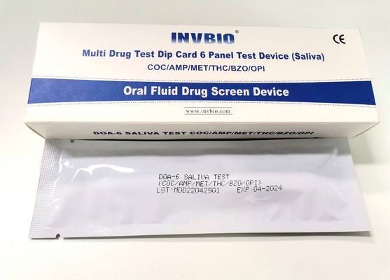 50ng/ml 6 Panel Uyuşturucu Bağımlılığı Test Kiti Oral Onaylı Premium Tükürük