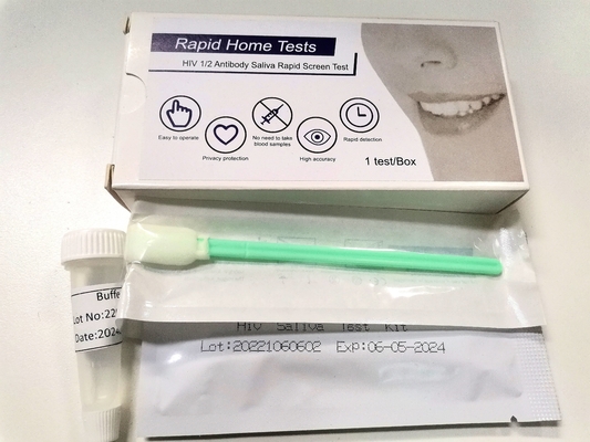 Evde Fsc Sertifikası 1+2 Hiv Hızlı Test Kitleri Kansız Tükürük