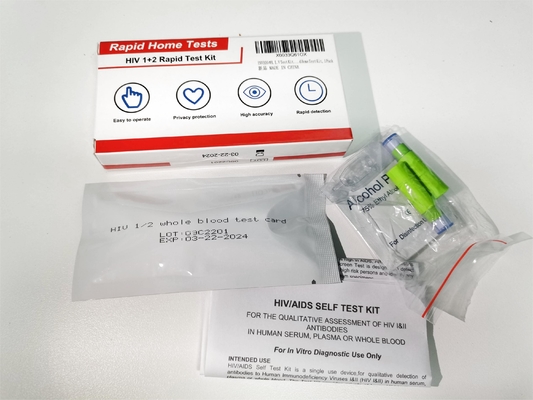 Tip 1 Tip 2 %99,5 Özgüllük Hiv Hızlı Test Kitleri 25 adet/kutu