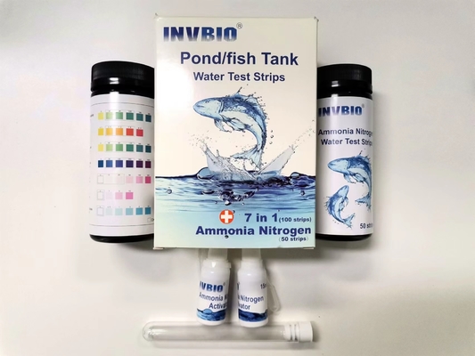 İçme Suyu Kalitesi Test Kiti Akvaryum Gölet Balık Tankı 7'si 1 Arada Şeritler 100/Paket