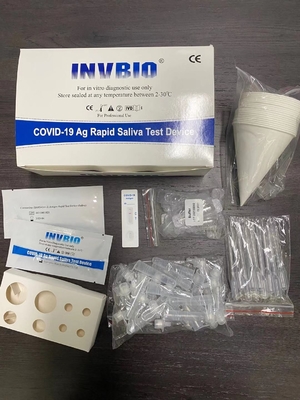 %100 Özgüllük Covid 19 Hızlı Test Kiti Tükürük Tükürük Test Kartı