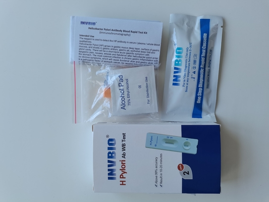 İnsan İçin% 100 Hassas Hastane H Pylori Ab Hızlı Test Tam Kan Kartı