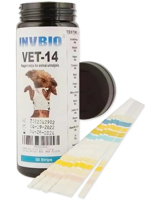 Marka INVBIO Hızlı Teslimat VET Pet İdrar Test Şeritleri 14 Parametre Süper Market