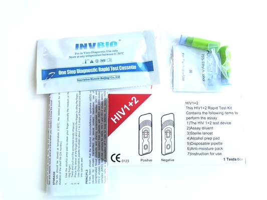 Tıbbi Reaktif 25 adet/kutu Tam Kanda Hiv Hızlı Evde Test Kiti