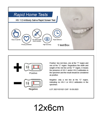 Tıbbi Tükürük Evde Hızlı Hiv Test Kiti %99 Doğruluk