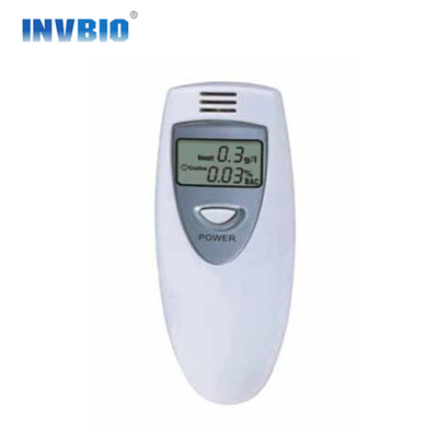 Tek Ekranlı Breathalyzer Alkol Test Cihazı Beyaz Mini Lcd Dedektörü