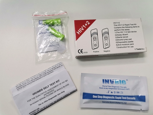 Tam Kan HIV 1/2 Ücretsiz Hızlı Test Kitleri %99 Doğruluk