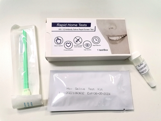 Evde 1/2 Hiv Hızlı Test Kitleri, Antijen Tükürük Test Kiti Yüksek Duyarlı