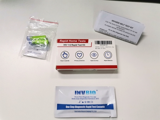 Hiv 1/2 Hızlı Kan Testi Kiti Yüksek Doğruluk Özel Ce Onaylı