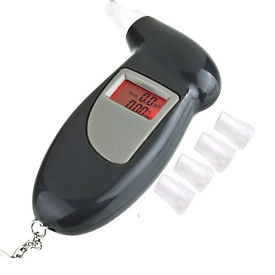 Alkalin Pil ile Polis Araba Dijital Bactrack Alkol Breathalyzer Anahtarlık