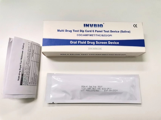 Özel Kimlik Sağlığı İçin Son Derece Doğru 6 Panel Oral Sıvı Uyuşturucu Test Kiti