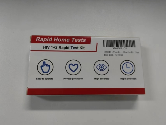 Tek Adımda Kendi Kendine Teşhis Hiv 1 ve 2 Test Kiti Kullanışlı Tam Kan Hızlı Tespiti