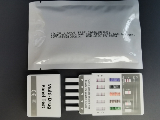 HIGH Precision Doa Uyuşturucu Alçaklığı Test Kits Panel 10 Multi Drugs Screen Urin Home