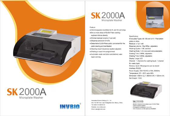 48/96 Kuyu Elisa Plaka Okuyucu Ve Yıkayıcı Büyük Lcd Ayrılabilir Palet Otomatik