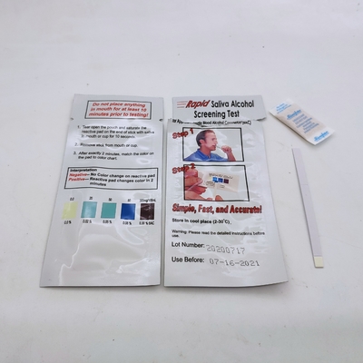 INVBIO Kişisel Tek Adım Tükürük Alkol Test Şeridi 25 Şerit / Kutu
