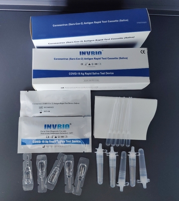 %100 Özgüllük Covid 19 Hızlı Test Kiti Tükürük Tükürük Test Kartı