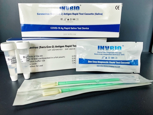 SARS-CoV-2 Coronavirus Antijen Tükürük Kendi Kendini Test Kiti 25 Adet/ Kutu